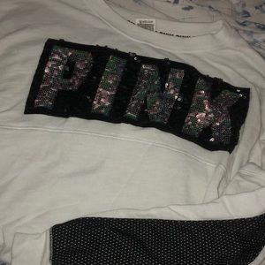blinged out PINK crewneck